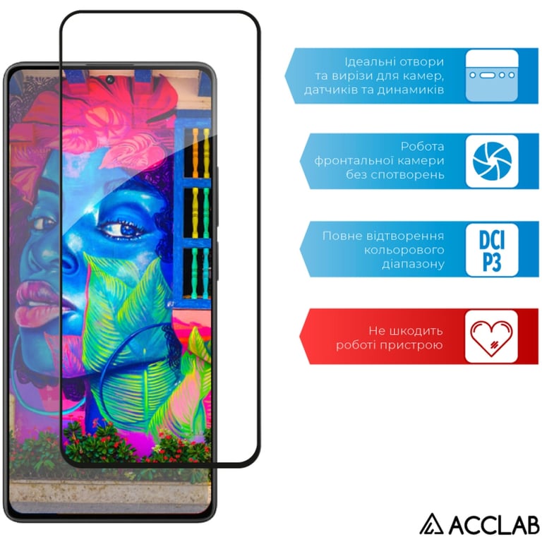 Скло захисне ACCLAB Full Glue Xiaomi Poco M6 Pro Black (1283126589775) - фото 5