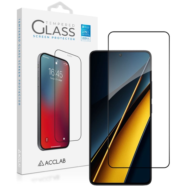 Скло захисне ACCLAB Full Glue Xiaomi Poco X6 Pro Black (1283126588679) - фото 1