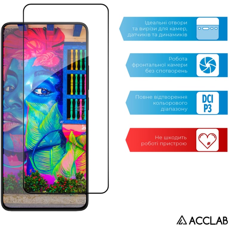 Скло захисне ACCLAB Full Glue Xiaomi Poco X6 Pro Black (1283126588679) - фото 5