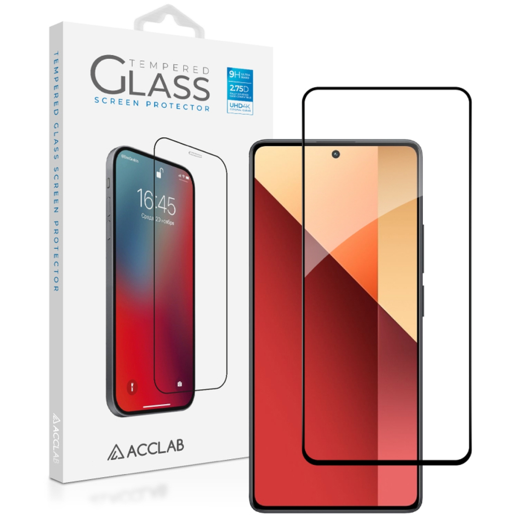 Скло захисне ACCLAB Full Glue Xiaomi Redmi Note 13 Pro 4G Black (1283126583780) - фото 1 Скло захисне ACCLAB Full Glue Xiaomi Redmi Note 13 Pro 4G Black (1283126583780) - фото 1