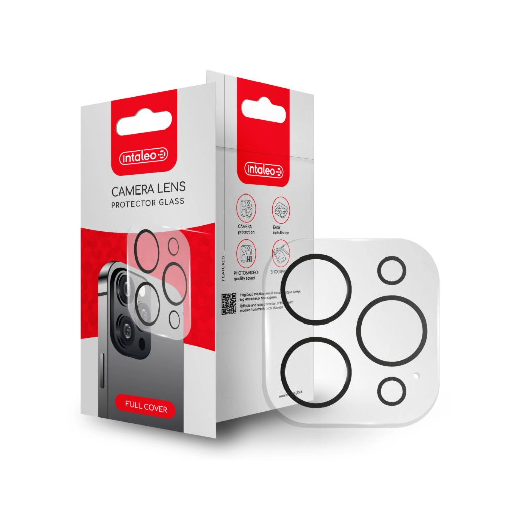 Скло захисне Intaleo Camera Lens Apple iPhone 13 Pro / 13 Pro Max Black (1283126565311) - фото 1