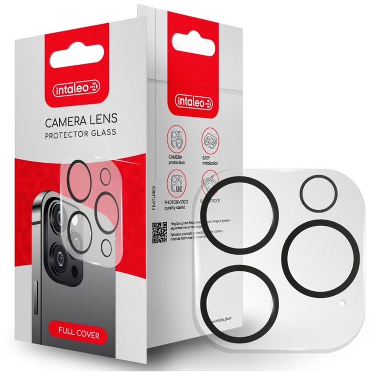 Скло захисне Intaleo Camera Lens Apple Iphone 15 Pro/15 Pro Max Black (1283126576867) - фото 1