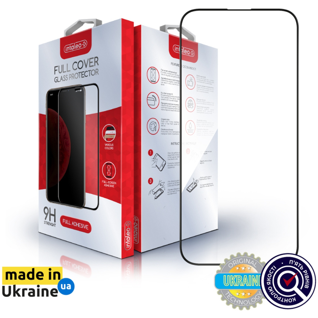Скло захисне Intaleo Full Glue Apple iPhone 16 Pro Max Black (1283126593819) - фото 1