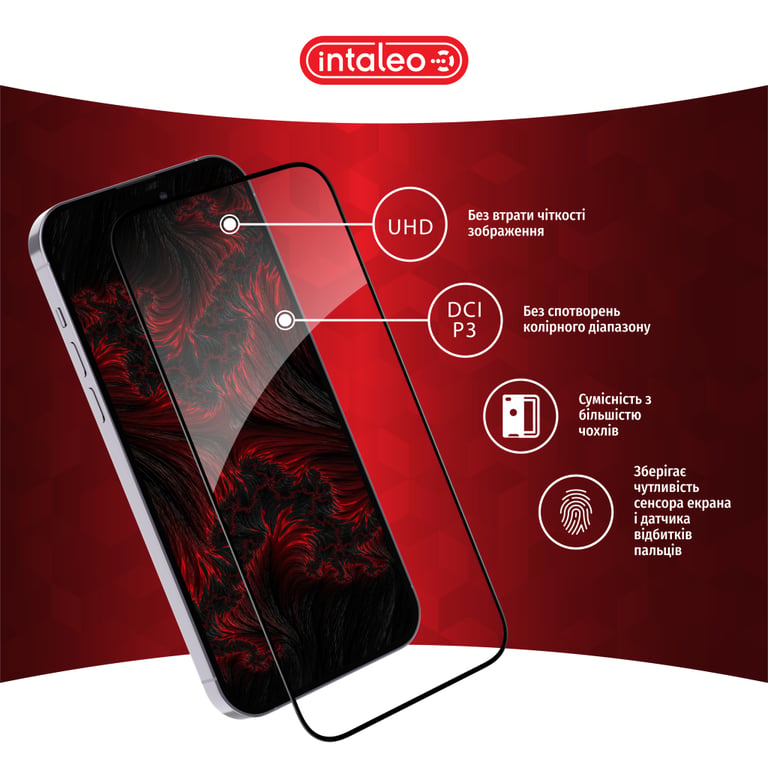 Скло захисне Intaleo Full Glue Apple iPhone 16 Pro Max Black (1283126593819) - фото 4