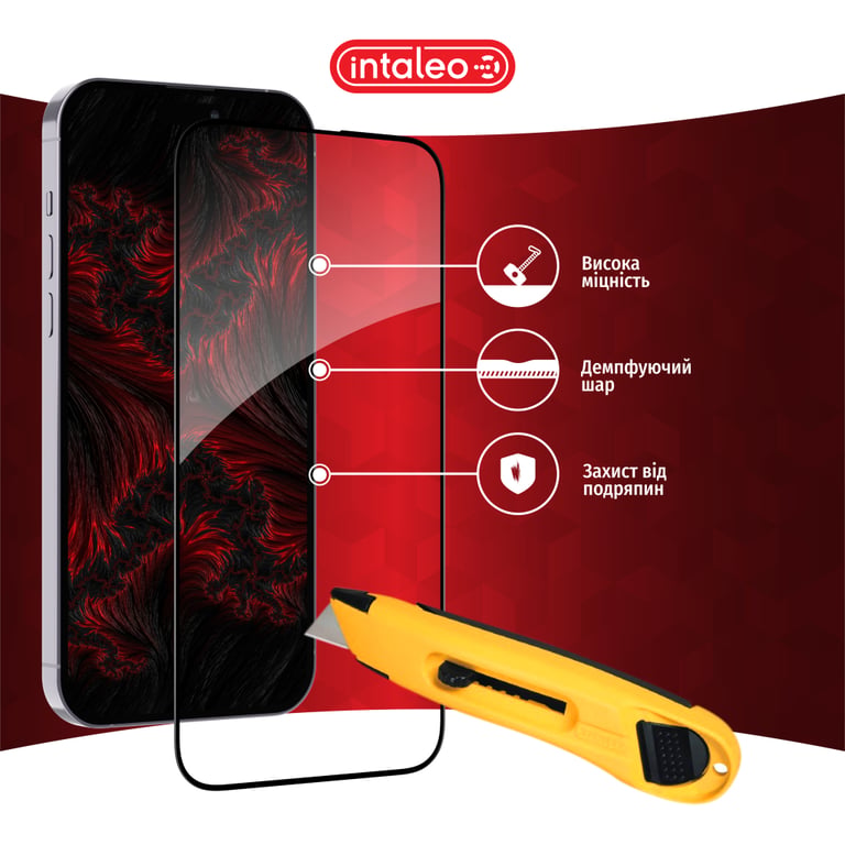 Скло захисне Intaleo Full Glue Apple iPhone 16 Pro Max Black (1283126593819) - фото 5