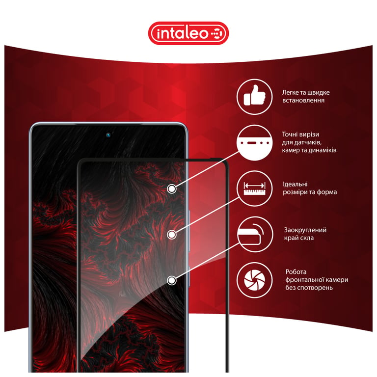 Скло захисне Intaleo Full Glue Infinix Note 40 4G Black (1283126594915) - фото 3