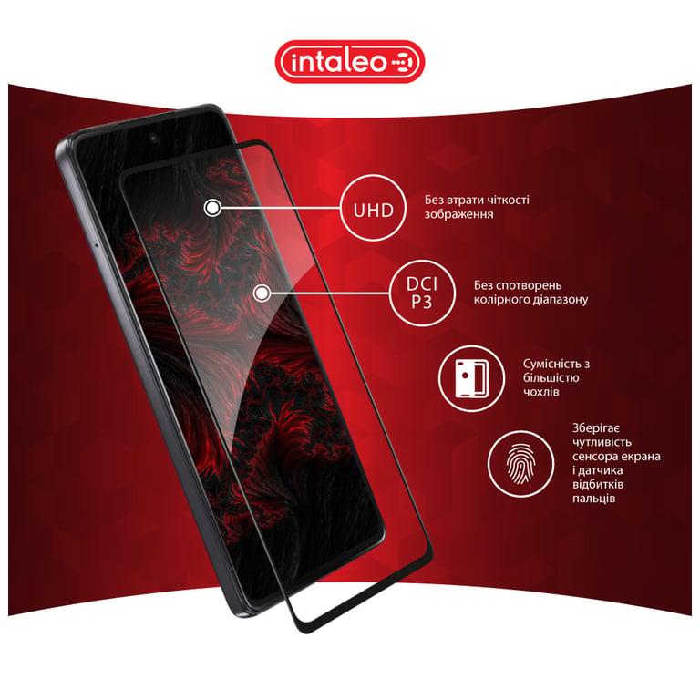 Скло захисне Intaleo Full Glue Moto G75 Black (1283126607400) - фото 4