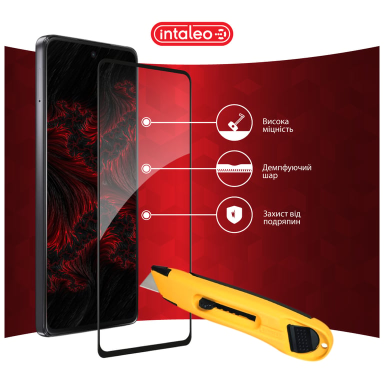 Скло захисне Intaleo Full Glue Moto G75 Black (1283126607400) - фото 5