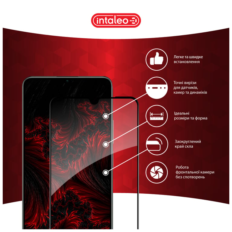 Скло захисне Intaleo Full Glue Realme C63 Black (1283126594977) - фото 3