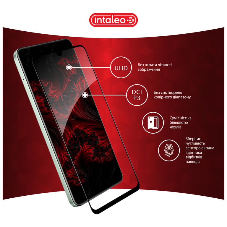 Скло захисне Intaleo Full Glue Realme C63 Black (1283126594977) - фото 4