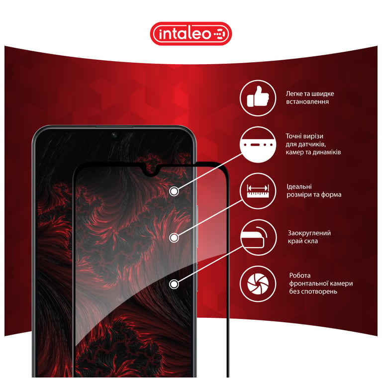 Скло захисне Intaleo Full Glue Realme Note 60X Black (1283126609053) - фото 3
