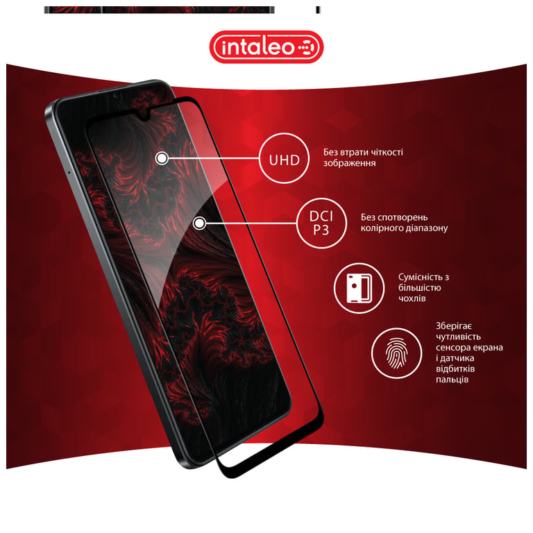 Скло захисне Intaleo Full Glue Realme Note 60X Black (1283126609053) - фото 4