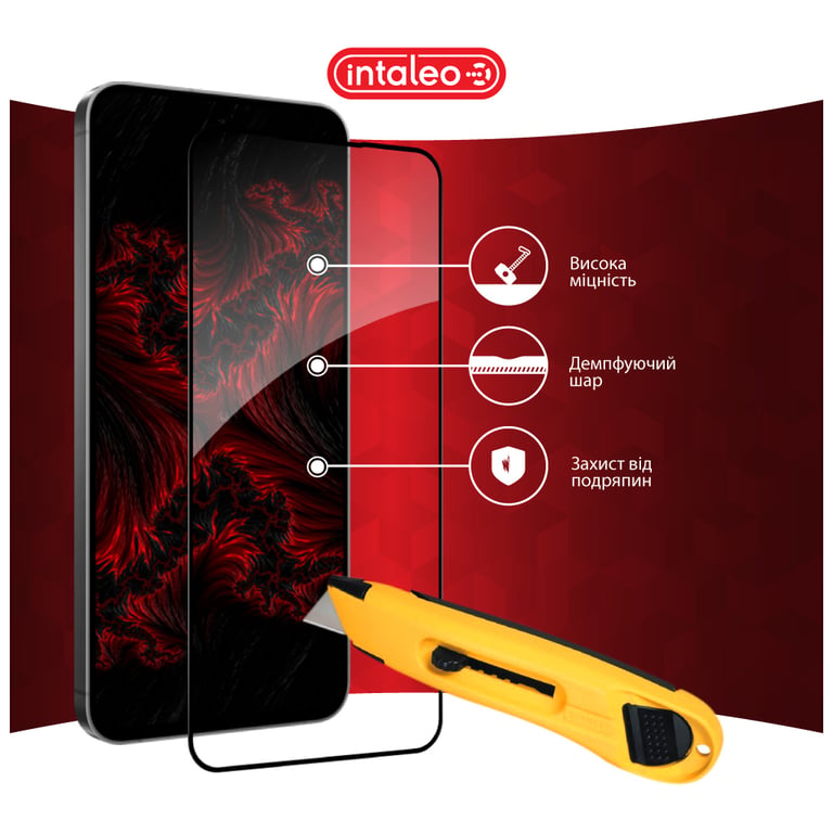 Скло захисне Intaleo Full Glue Samsung S24 FE Black (1283126594854) - фото 5