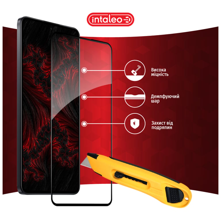 Скло захисне Intaleo Full Glue Xiaomi 13T Pro Black (1283126582622) - фото 5