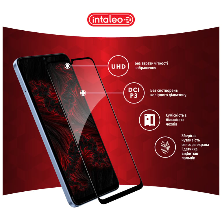 Скло захисне Intaleo Full Glue Xiaomi Redmi A3 Black (1283126591297) - фото 4