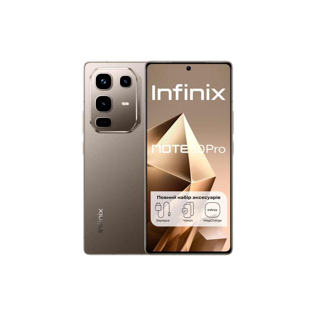 Мобільний телефон Infinix Note 50 Pro 12/256Gb Titanium Grey (4894947068324) - фото 1 Мобільний телефон Infinix Note 50 Pro 12/256Gb Titanium Grey (4894947068324) - фото 1