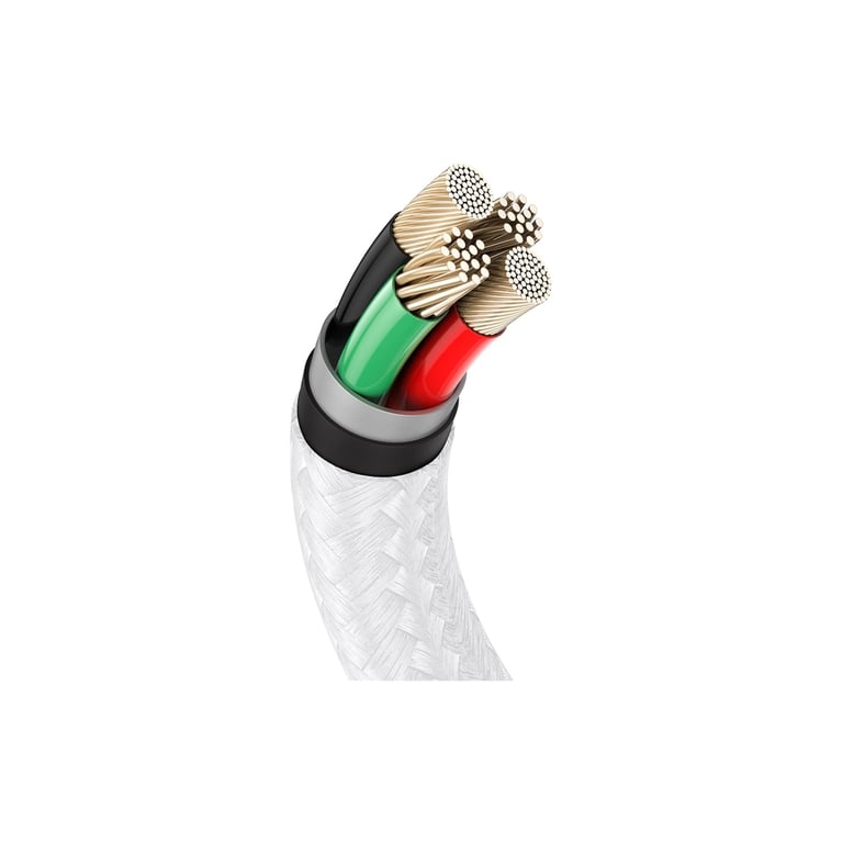 Дата кабель USB 2.0 AM to Lightning 2.0m Cafule Series Metal 2.4A White Baseus (CALJK-B02) - фото 8