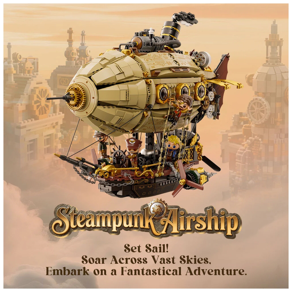 Конструктор Pantasy Original Дирижабль Steampunk (85021) - фото 2 Конструктор Pantasy Original Дирижабль Steampunk (85021) - фото 2