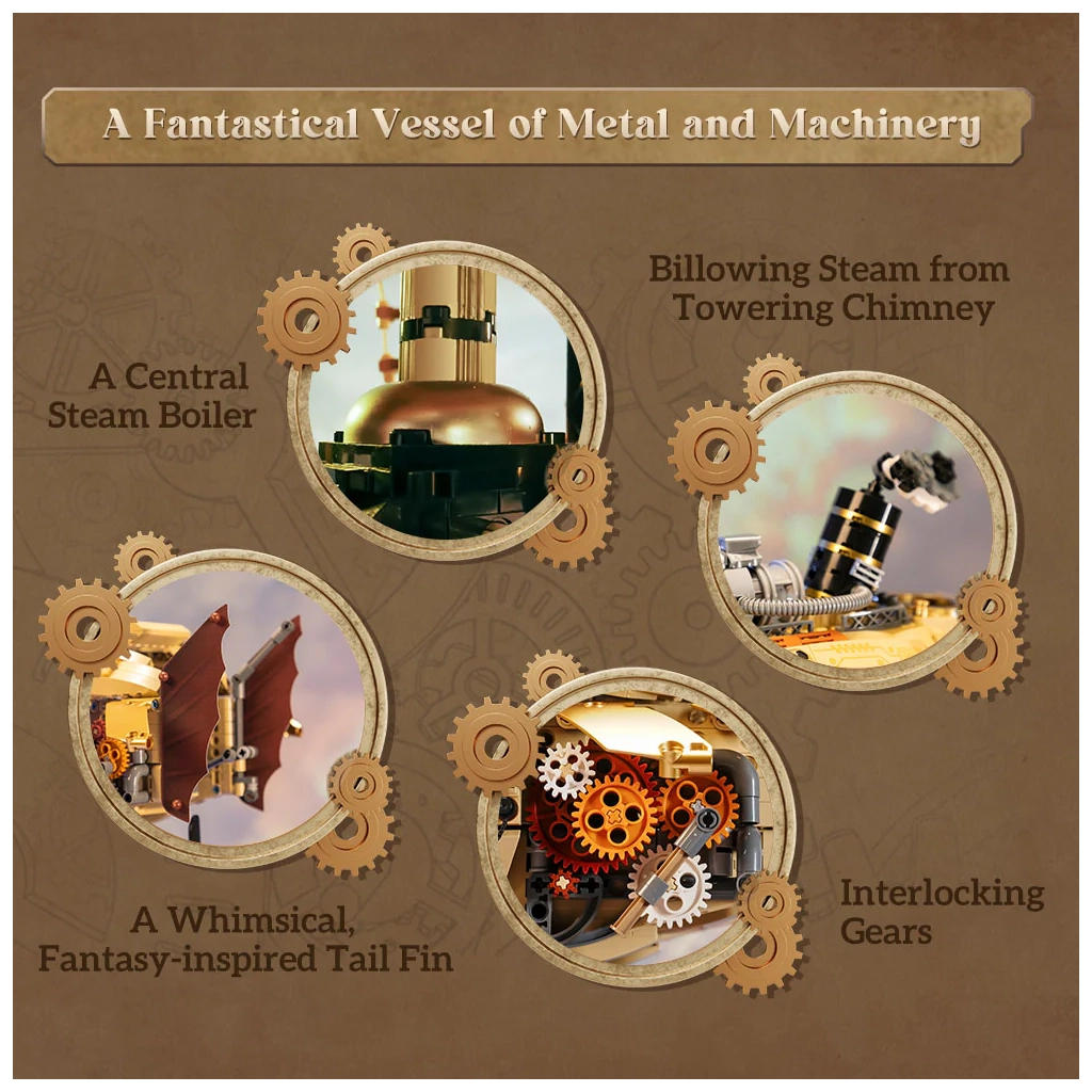 Конструктор Pantasy Original Дирижабль Steampunk (85021) - фото 3 Конструктор Pantasy Original Дирижабль Steampunk (85021) - фото 3