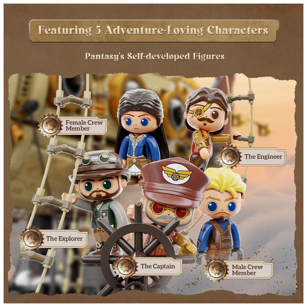 Конструктор Pantasy Original Дирижабль Steampunk (85021) - фото 4 Конструктор Pantasy Original Дирижабль Steampunk (85021) - фото 4