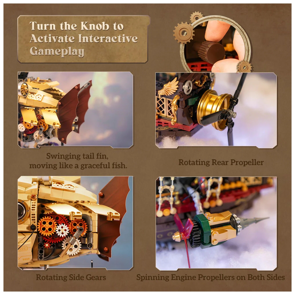 Конструктор Pantasy Original Дирижабль Steampunk (85021) - фото 5 Конструктор Pantasy Original Дирижабль Steampunk (85021) - фото 5