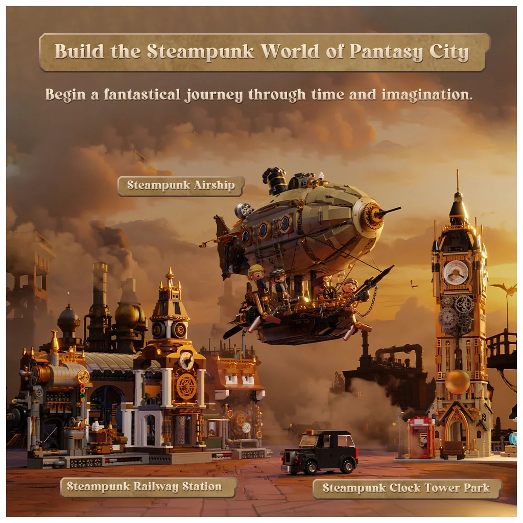Конструктор Pantasy Original Дирижабль Steampunk (85021) - фото 6 Конструктор Pantasy Original Дирижабль Steampunk (85021) - фото 6