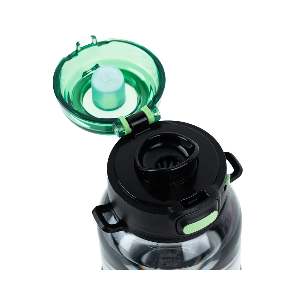 Поїльник-непроливайка Kite 700 мл, чорно-зелена (K25-1218-2) - фото 4 Поїльник-непроливайка Kite 700 мл, чорно-зелена (K25-1218-2) - фото 4