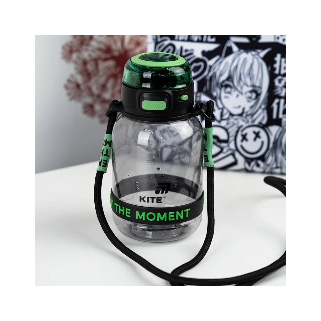 Поїльник-непроливайка Kite 700 мл, чорно-зелена (K25-1218-2) - фото 9 Поїльник-непроливайка Kite 700 мл, чорно-зелена (K25-1218-2) - фото 9