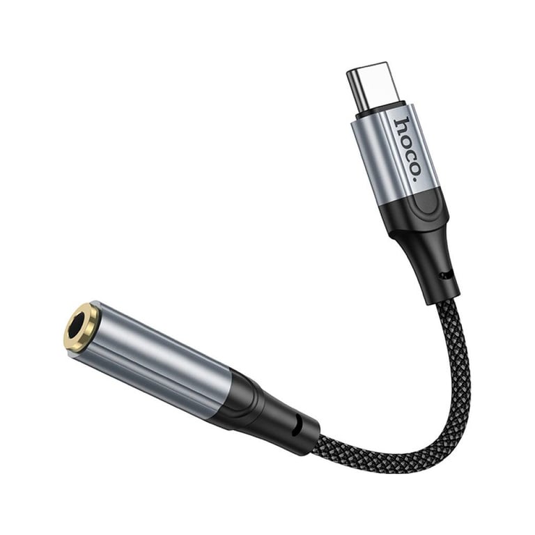 Перехідник USB-C to 3.5mm F 0.12m Black HOCO (6942007608886) - фото 3