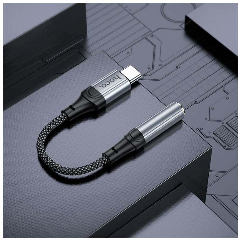 Перехідник USB-C to 3.5mm F 0.12m Black HOCO (6942007608886) - фото 7