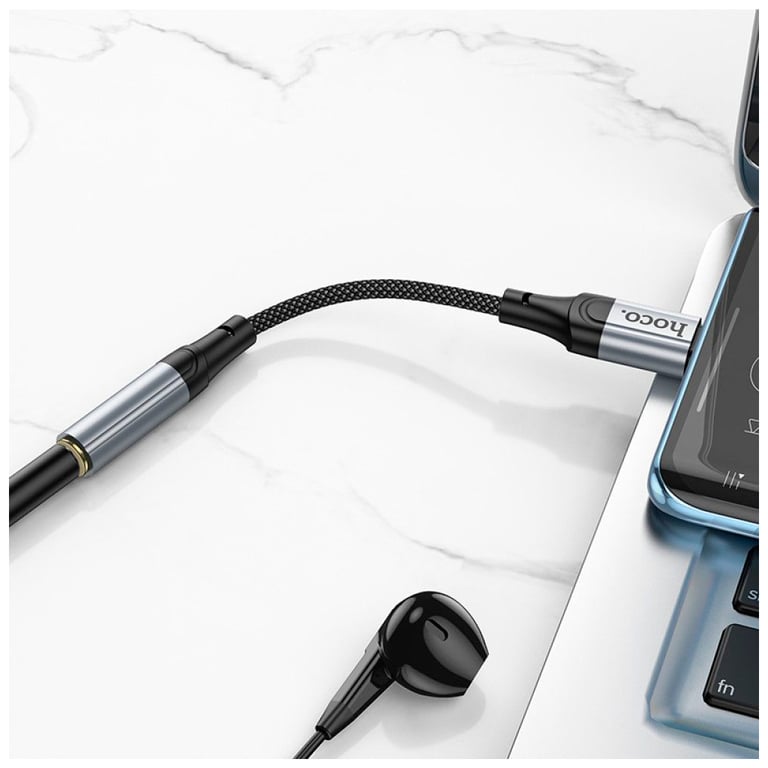 Перехідник USB-C to 3.5mm F 0.12m Black HOCO (6942007608886) - фото 8