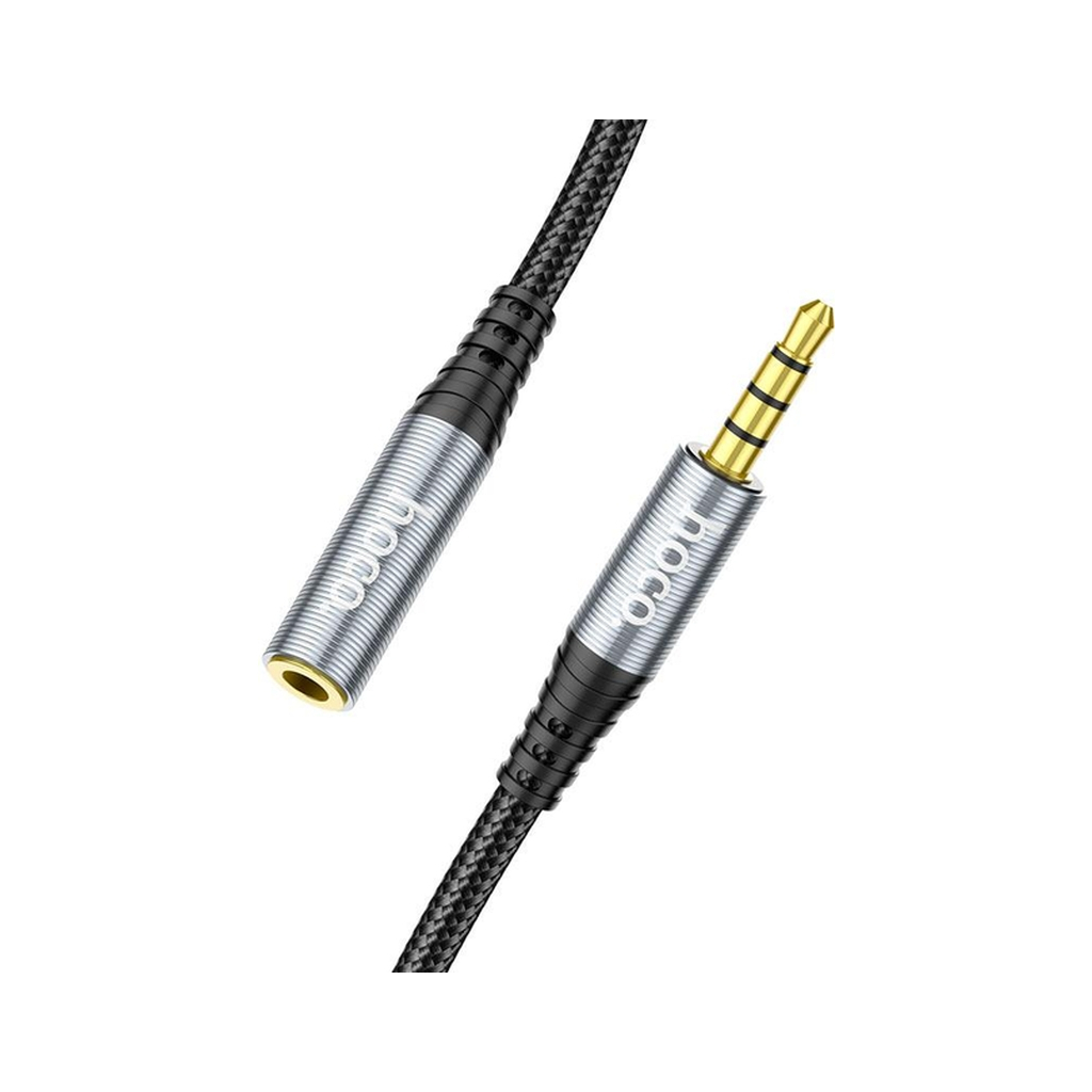 Кабель мультимедійний 3.5mm M to 3.5mm F 1.0m Gray HOCO (6931474762153) - фото 4 Кабель мультимедійний 3.5mm M to 3.5mm F 1.0m Gray HOCO (6931474762153) - фото 4