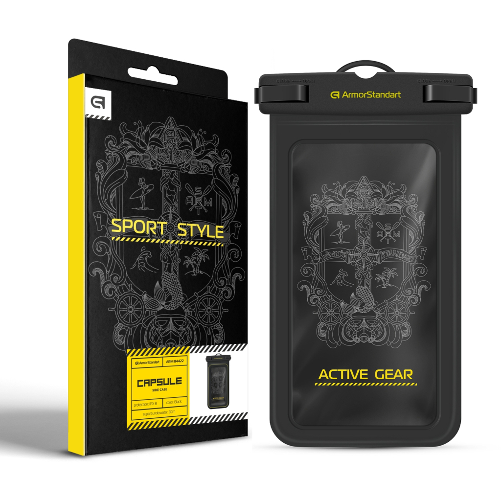Чохол до мобільного телефона Armorstandart Waterproof Capsule Side Black (ARM84422) - фото 2 Чохол до мобільного телефона Armorstandart Waterproof Capsule Side Black (ARM84422) - фото 2