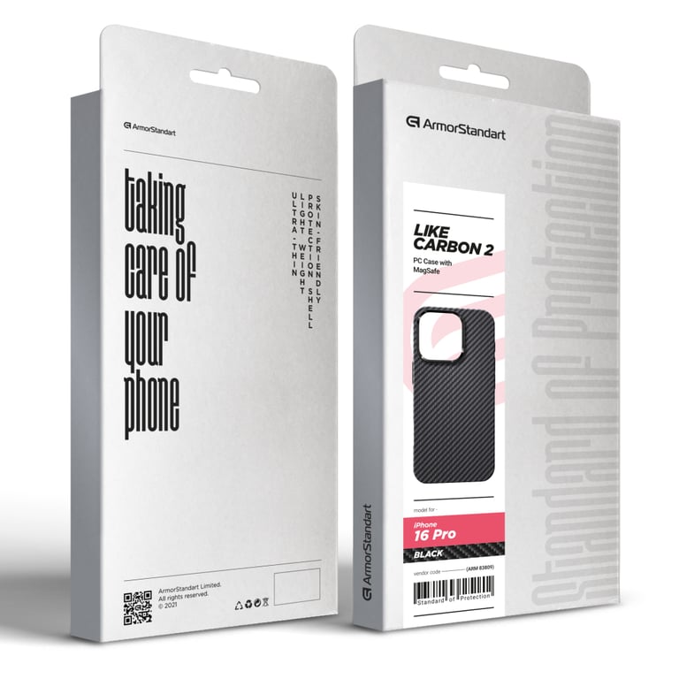 Чохол до мобільного телефона Armorstandart LikeCarbon2 MagCase для Apple iPhone 16 Pro Black (ARM83809) - фото 2
