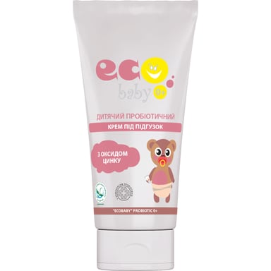 Дитячий крем EcoBaby під підгузок probiotic 0+ 90 мл (4823115501752) - фото 1