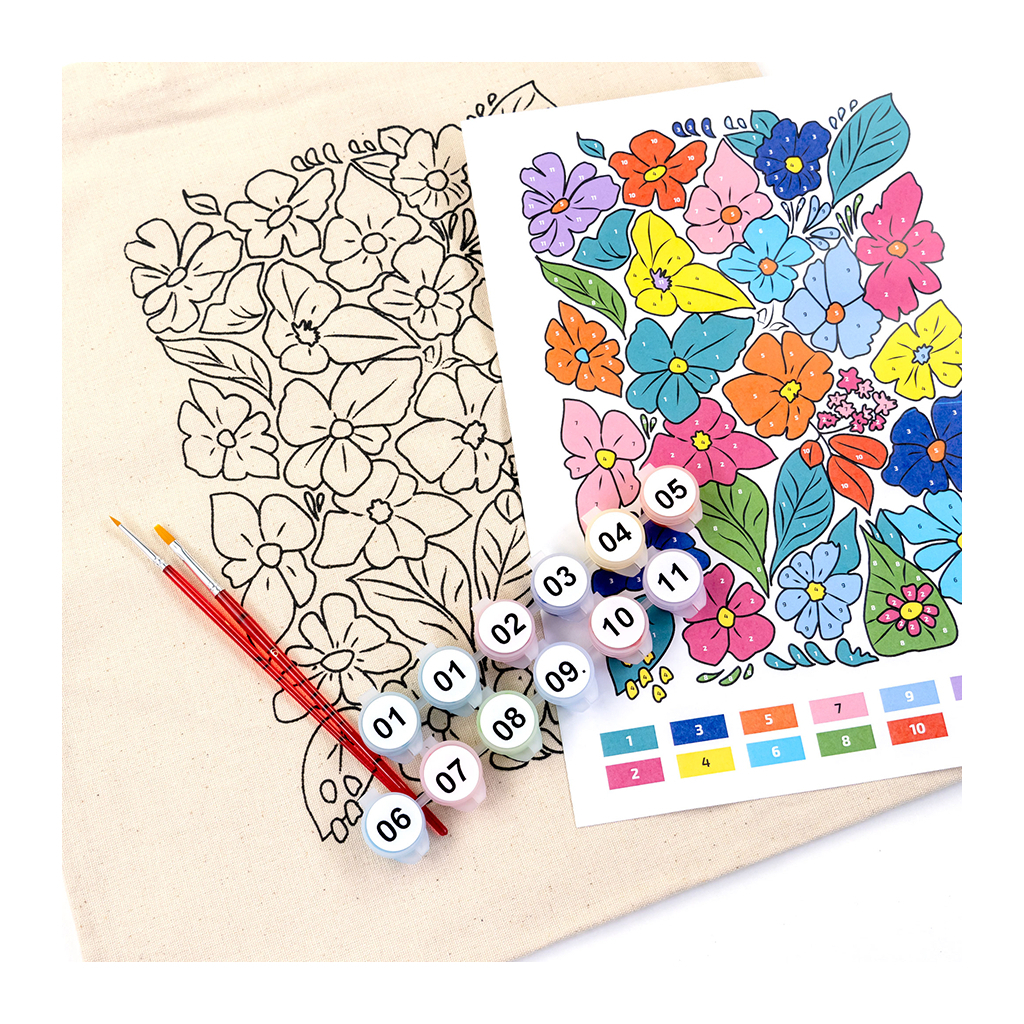 Набір для творчості Rosa Talent екосумка-розмальовка, Funny Flowers, 38х42 см (4823098543510) - фото 4 Набір для творчості Rosa Talent екосумка-розмальовка, Funny Flowers, 38х42 см (4823098543510) - фото 4