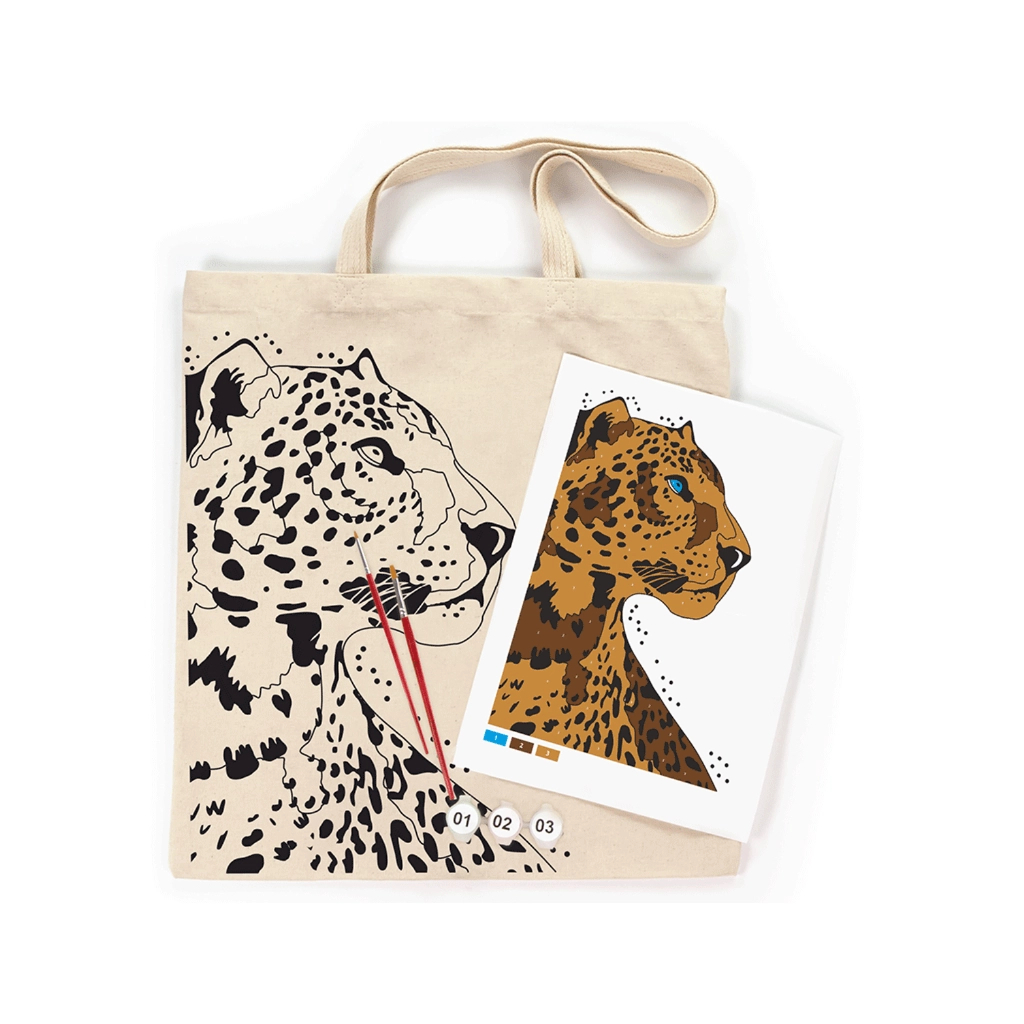 Набір для творчості Rosa Talent екосумка-розмальовка, Леопард, А3, 38х42 см (4823098541271) - фото 2 Набір для творчості Rosa Talent екосумка-розмальовка, Леопард, А3, 38х42 см (4823098541271) - фото 2