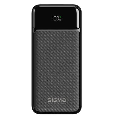 Батарея універсальна Sigma X-power SI20A4QL 20000mAh, PD/20W, QC/22.5W, LED, cable 20w, black (4827798799710) - фото 1