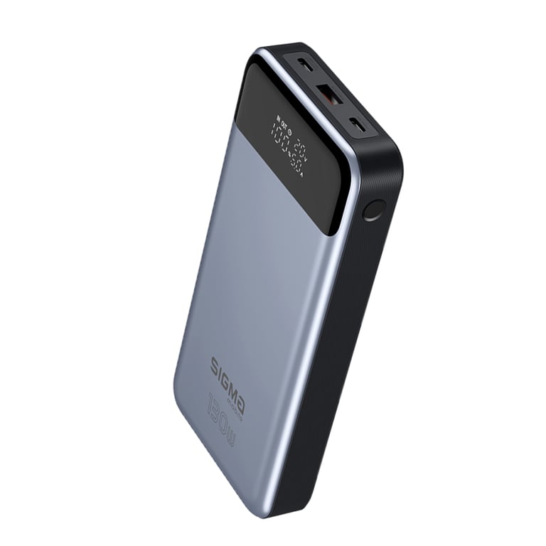 Батарея універсальна Sigma X-power SI30A7QLX 30000mAh, PD/130W, LED, cable 100w, silver (4827798479117) - фото 5