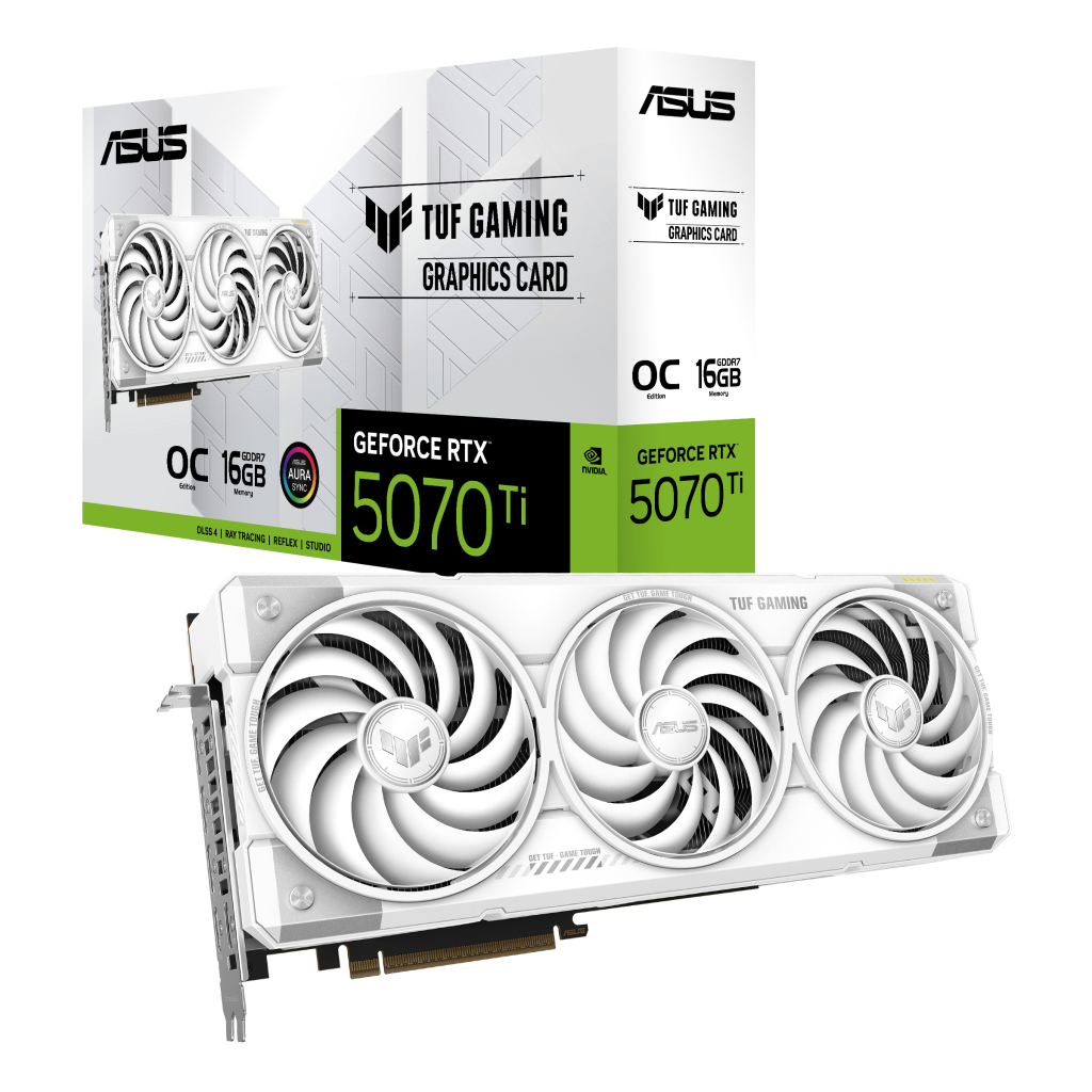Відеокарта ASUS GeForce RTX5070 Ti 16GB TUF OC WHITE GAMING (TUF-RTX5070TI-O16G-WHITE-GAMING) - фото 11 Відеокарта ASUS GeForce RTX5070 Ti 16GB TUF OC WHITE GAMING (TUF-RTX5070TI-O16G-WHITE-GAMING) - фото 11