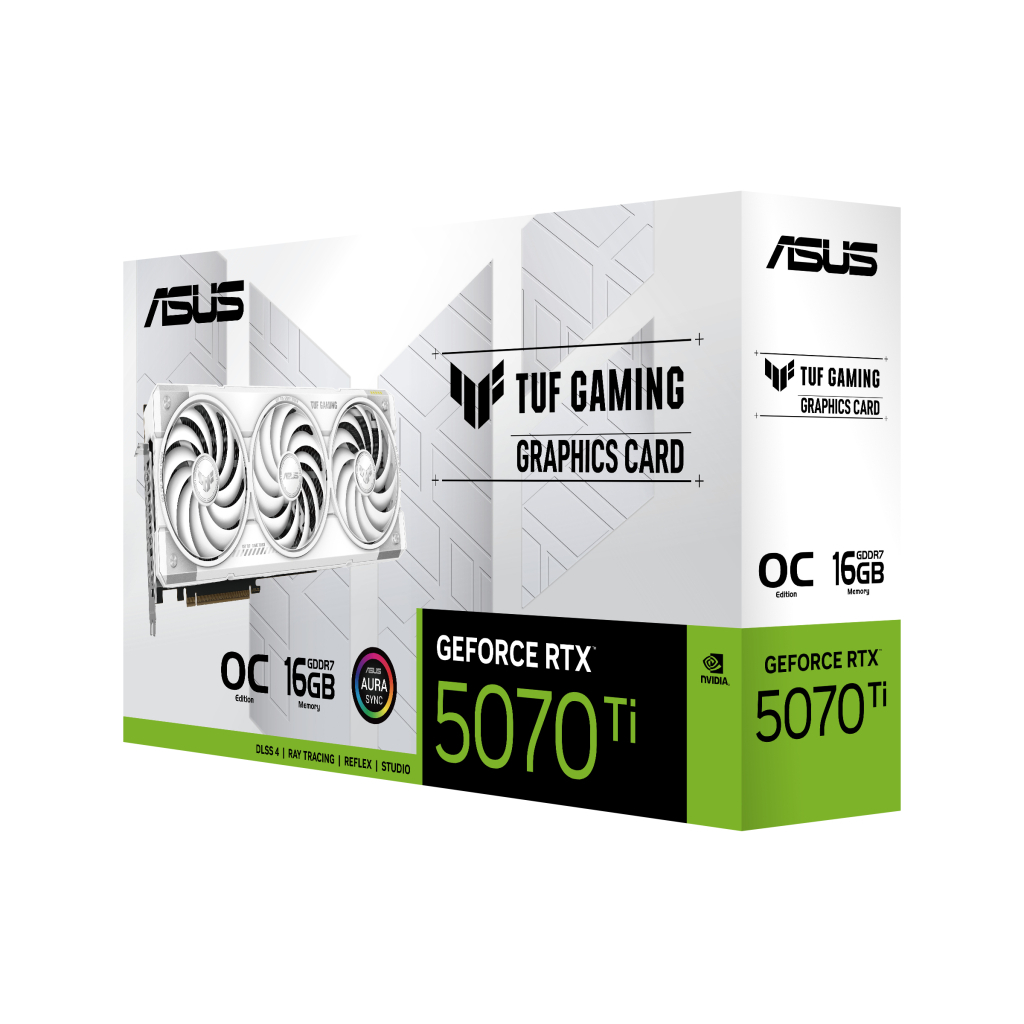 Відеокарта ASUS GeForce RTX5070 Ti 16GB TUF OC WHITE GAMING (TUF-RTX5070TI-O16G-WHITE-GAMING) - фото 10 Відеокарта ASUS GeForce RTX5070 Ti 16GB TUF OC WHITE GAMING (TUF-RTX5070TI-O16G-WHITE-GAMING) - фото 10