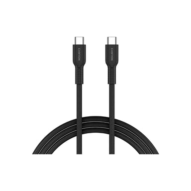 Дата кабель USB-C to USB-C 1.0m OnWire 60CL C-C 60W COLOR Braided 1m Black Canyon (CND-CCAP60AB10B) - фото 1