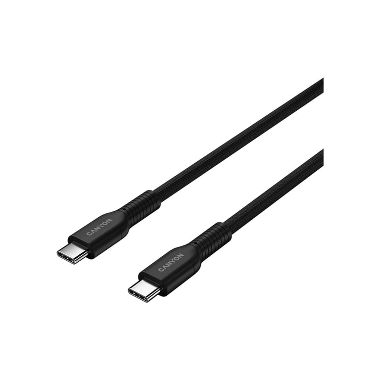 Дата кабель USB-C to USB-C 1.0m OnWire 60CL C-C 60W COLOR Braided 1m Black Canyon (CND-CCAP60AB10B) - фото 2