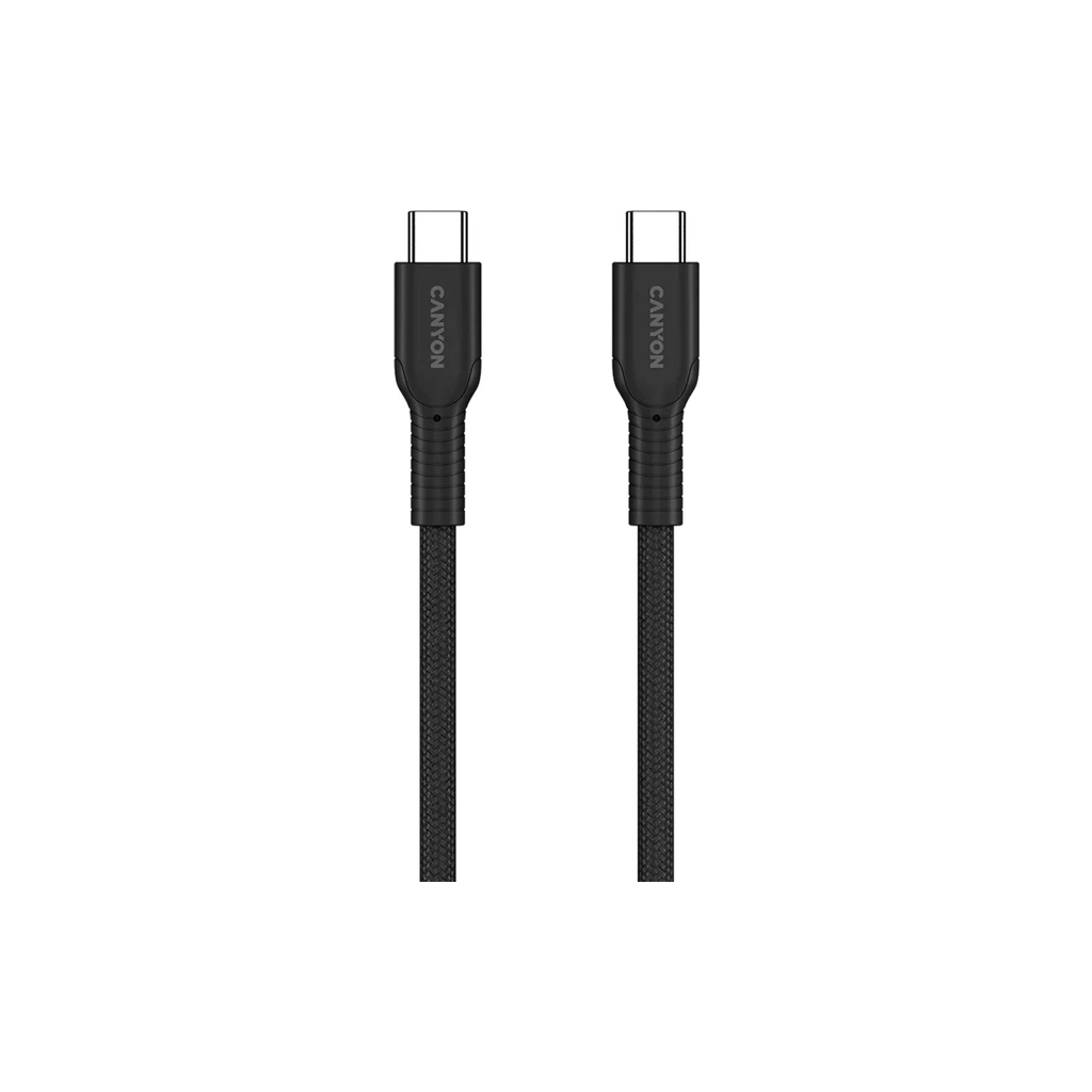 Дата кабель USB-C to USB-C 1.0m OnWire 60CL C-C 60W COLOR Braided 1m Black Canyon (CND-CCAP60AB10B) - фото 3 Дата кабель USB-C to USB-C 1.0m OnWire 60CL C-C 60W COLOR Braided 1m Black Canyon (CND-CCAP60AB10B) - фото 3
