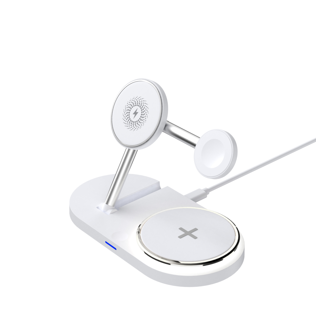 Зарядний пристрій Armorstandart Wireless Charging H101 3 in 1 Magnetic White (ARM78102) - фото 1 Зарядний пристрій Armorstandart Wireless Charging H101 3 in 1 Magnetic White (ARM78102) - фото 1