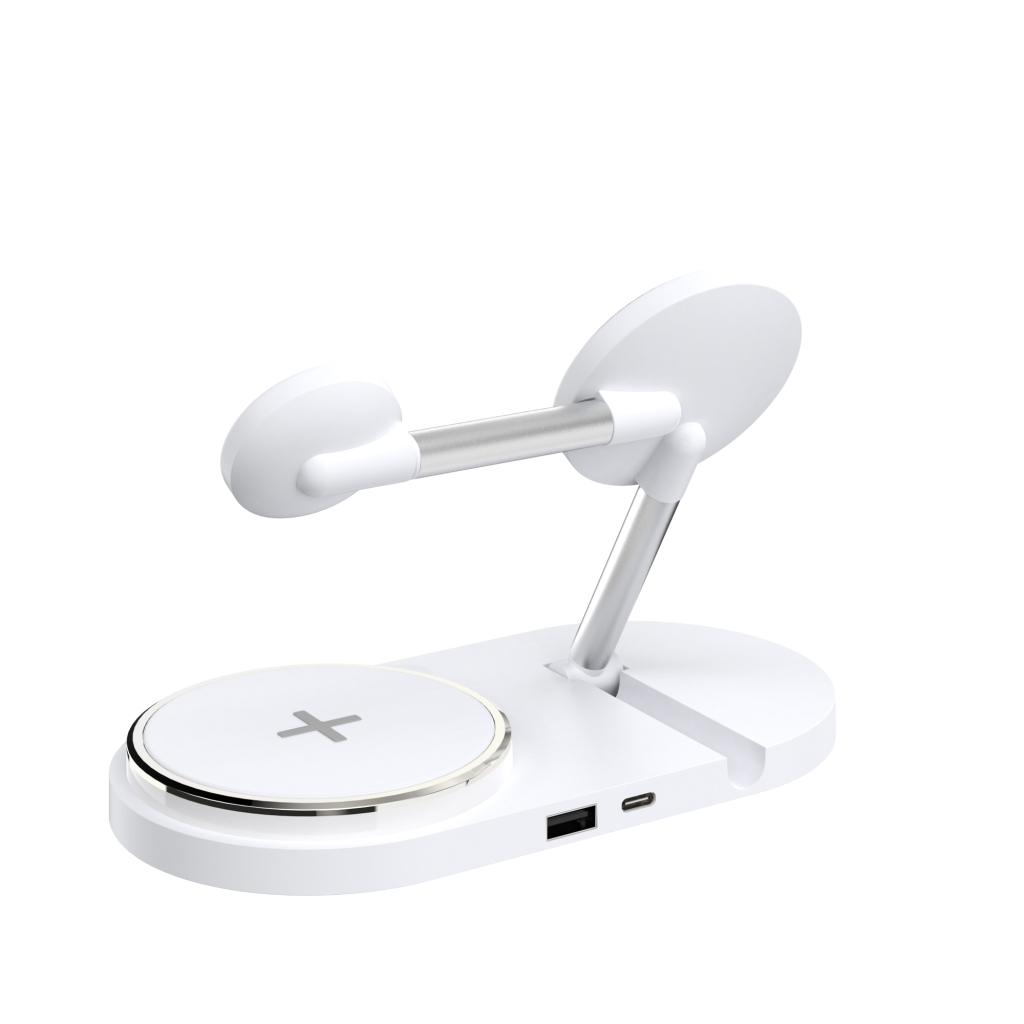 Зарядний пристрій Armorstandart Wireless Charging H101 3 in 1 Magnetic White (ARM78102) - фото 2 Зарядний пристрій Armorstandart Wireless Charging H101 3 in 1 Magnetic White (ARM78102) - фото 2