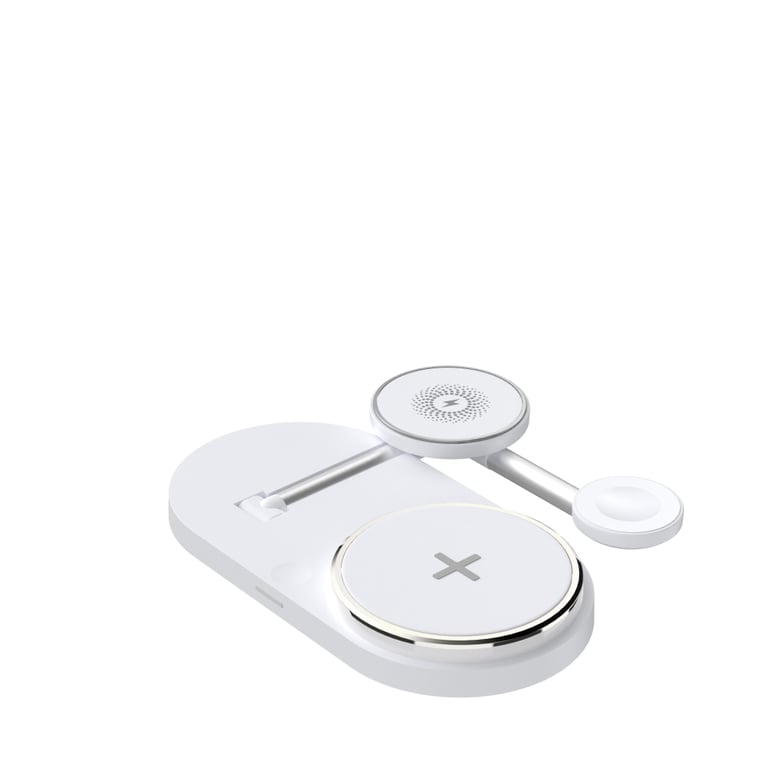 Зарядний пристрій Armorstandart Wireless Charging H101 3 in 1 Magnetic White (ARM78102) - фото 3