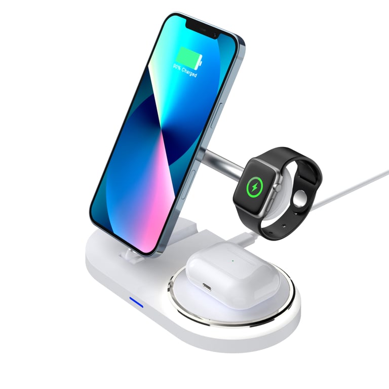Зарядний пристрій Armorstandart Wireless Charging H101 3 in 1 Magnetic White (ARM78102) - фото 4