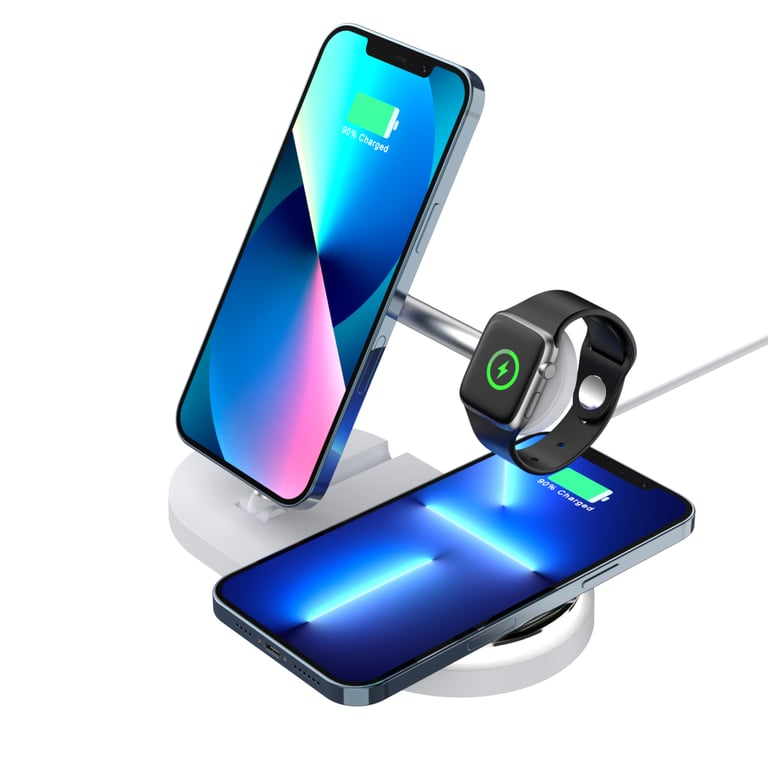Зарядний пристрій Armorstandart Wireless Charging H101 3 in 1 Magnetic White (ARM78102) - фото 6