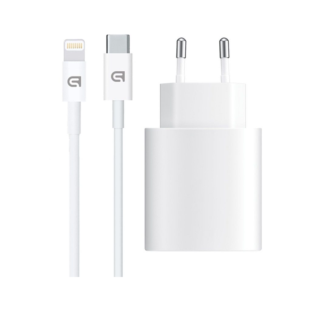 Зарядний пристрій Armorstandart AMHJ83 20W USB-C White + cable USB-C to Lightning (ARM77724) Зарядний пристрій Armorstandart AMHJ83 20W USB-C White + cable USB-C to Lightning (ARM77724)